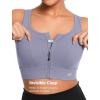 imageYvette Front Closure Sports Bras for Women High Support Large Bust Supportive Sports Bra High Impact for RunningLight Purple