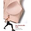 imageYvette Front Closure Sports Bras for Women High Support Large Bust Supportive Sports Bra High Impact for RunningPale Pink