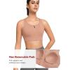 imageYvette Front Closure Sports Bras for Women High Support Large Bust Supportive Sports Bra High Impact for RunningPink