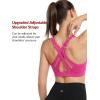 imageYvette Sports Bra High Impact Adjustable Criss Cross Back Full Support for Large Bust No BounceBright Rose Red