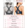 imageYvette Sports Bra High Impact Adjustable Criss Cross Back Full Support for Large Bust No BounceDark Royal Blue