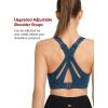 imageYvette Sports Bra High Impact Adjustable Criss Cross Back Full Support for Large Bust No BounceDark Royal Blue