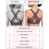 imageYvette Sports Bra High Impact Adjustable Criss Cross Back Full Support for Large Bust No BounceLavender