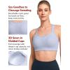 imageYvette Sports Bra High Impact Adjustable Criss Cross Back Full Support for Large Bust No BouncePurple