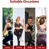 imageYvette Women High Impact Sports Bras Criss Cross Back Sexy Running Bra for Plus SizeRed Printed