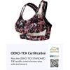 imageYvette Women High Impact Sports Bras Criss Cross Back Sexy Running Bra for Plus SizeRed Printed