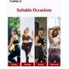 imageYvette Women High Impact Sports Bras Criss Cross Back Sexy Running Bra for Plus SizeUrban Ash  Double Thin Strap  High Impact