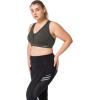 imageYvette Women High Impact Sports Bras Criss Cross Back Sexy Running Bra for Plus SizeUrban Ash  Double Thin Strap  High Impact
