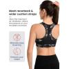 imageYvette Zip Front Sports Bra  High Impact Sports Bras for Women Plus Size Workout Fitness RunningBlack Flower