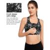 imageYvette Zip Front Sports Bra  High Impact Sports Bras for Women Plus Size Workout Fitness RunningBlack Flower