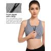 imageYvette Zip Front Sports Bra  High Impact Sports Bras for Women Plus Size Workout Fitness RunningBlack Printed