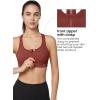 imageYvette Zip Front Sports Bra  High Impact Sports Bras for Women Plus Size Workout Fitness RunningBrick Red