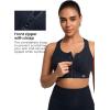 imageYvette Zip Front Sports Bra  High Impact Sports Bras for Women Plus Size Workout Fitness RunningDark Blue