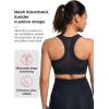 imageYvette Zip Front Sports Bra  High Impact Sports Bras for Women Plus Size Workout Fitness RunningDark Blue