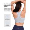 imageYvette Zip Front Sports Bra  High Impact Sports Bras for Women Plus Size Workout Fitness RunningLight Blue