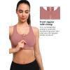 imageYvette Zip Front Sports Bra  High Impact Sports Bras for Women Plus Size Workout Fitness RunningRouge Pink
