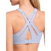 imageYvette Sports Bra High Impact Adjustable Criss Cross Back Full Support for Large Bust No BouncePurple