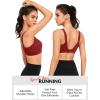 imageYvette Adjustable Molded Cup Supportive Sports Bras  High Impact Wireless Bra for Large BreastsRed