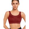 imageYvette Adjustable Molded Cup Supportive Sports Bras  High Impact Wireless Bra for Large BreastsRed