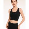 imageYvette Elegant Backless Yoga Bra Womens Light Support Sports Bra with Wide Shoulder Straps  Comfort Style ampamp Secure FitBlack