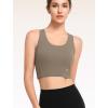 imageYvette Elegant Backless Yoga Bra Womens Light Support Sports Bra with Wide Shoulder Straps  Comfort Style ampamp Secure FitBrown