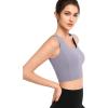imageYvette Elegant Backless Yoga Bra Womens Light Support Sports Bra with Wide Shoulder Straps  Comfort Style ampamp Secure FitViolet