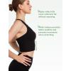 imageYvette Longline Cross Strap Sports Bras for Women Vivid Threaded Wide Sides Ypga Bra Light SupportBlack