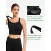 imageYvette Longline Cross Strap Sports Bras for Women Vivid Threaded Wide Sides Ypga Bra Light SupportBlack