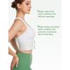 imageYvette Longline Cross Strap Sports Bras for Women Vivid Threaded Wide Sides Ypga Bra Light SupportWhite
