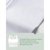 imageYvette Longline Cross Strap Sports Bras for Women Vivid Threaded Wide Sides Ypga Bra Light SupportWhite