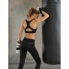 imageYvette Sports Bras for Women High Impact Support Racerback Sports Bra Plus Size No Underwire for Running WorkoutBlack
