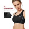 imageYvette Sports Bras for Women High Impact Support Racerback Sports Bra Plus Size No Underwire for Running WorkoutBlack