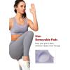 imageYvette Sports Bras for Women High Impact Support Racerback Sports Bra Plus Size No Underwire for Running WorkoutBlue Purple