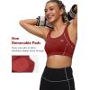 imageYvette Sports Bras for Women High Impact Support Racerback Sports Bra Plus Size No Underwire for Running WorkoutBurgundy