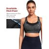 imageYvette Sports Bras for Women High Impact Support Racerback Sports Bra Plus Size No Underwire for Running WorkoutDark Grey