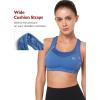 imageYvette Sports Bras for Women High Impact Support Racerback Sports Bra Plus Size No Underwire for Running WorkoutSea Blue