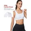 imageYvette Sports Bras for Women High Impact Support Racerback Sports Bra Plus Size No Underwire for Running WorkoutWhite