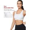 imageYvette Sports Bras for Women High Impact Support Racerback Sports Bra Plus Size No Underwire for Running WorkoutWhite