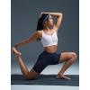 imageYvette Yoga Bras Carving Series Racerback Sports Bras for Women Breathable and Soft Low Impact Workout TopsWhite