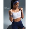 imageYvette Yoga Bras Carving Series Racerback Sports Bras for Women Breathable and Soft Low Impact Workout TopsWhite