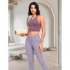 imageYvette Yoga Bras for Women Longline Sports Bra Racerback Workout Tops with Removable PadsBlack