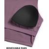 imageYvette Yoga Bras for Women Longline Sports Bra Racerback Workout Tops with Removable PadsPurple