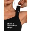 imageYvette Yoga Sports Bras Carving Series Spaghetti Strap Padded Breathable Workout Crop Tank Tops Sports Bra for WomenBlack