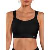 imageYvette Yoga Sports Bras Carving Series Spaghetti Strap Padded Breathable Workout Crop Tank Tops Sports Bra for WomenBlack