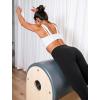 imageYvette Yoga Sports Bras Carving Series Spaghetti Strap Padded Breathable Workout Crop Tank Tops Sports Bra for WomenBlack