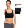 imageYvette Yoga Sports Bras for Women Light Support Sexy Criss Cross Back Bra with Removable PadBlack