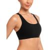 imageYvette Yoga Sports Bras for Women Light Support Sexy Criss Cross Back Bra with Removable PadBlack