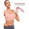 imageYvette Yoga Sports Bras for Women Light Support Sexy Criss Cross Back Bra with Removable PadPink