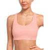 imageYvette Yoga Sports Bras for Women Light Support Sexy Criss Cross Back Bra with Removable PadPink