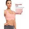 imageYvette Yoga Sports Bras for Women Light Support Sexy Criss Cross Back Bra with Removable PadPink